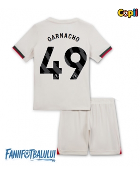 Chelsea Alejandro Garnacho #49 Echipament de Fotbal Replică 2025-26 Copii Deplasare (+ Șorturi)